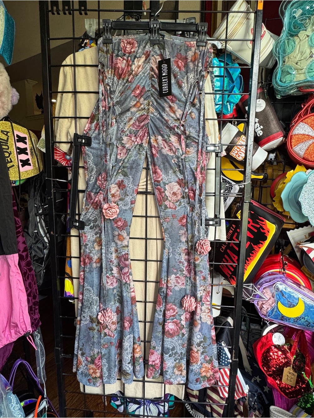 NWT Current Mood Floral Mesh Wide-Leg Pants - Dolls Kill - Picture 3 of 12